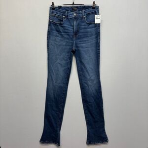 NWT New Good American Women's micro Boot Cut Jeans - Blue sz 32